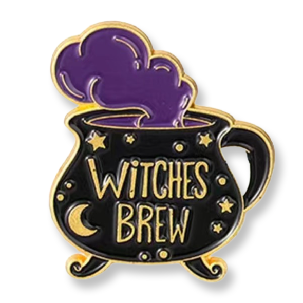 Witches Brew with Purple Smoke Enamel Pin