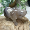 Druzy Agate Elephant Carving