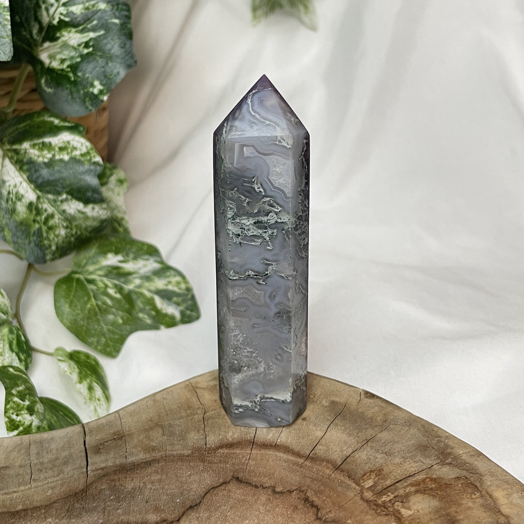 Moss Agate and Lepidolite Splice Generator – Crystals and Pearls Australia