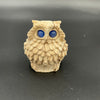 Sandstone Owl with Blue Cats Eye Eyes
