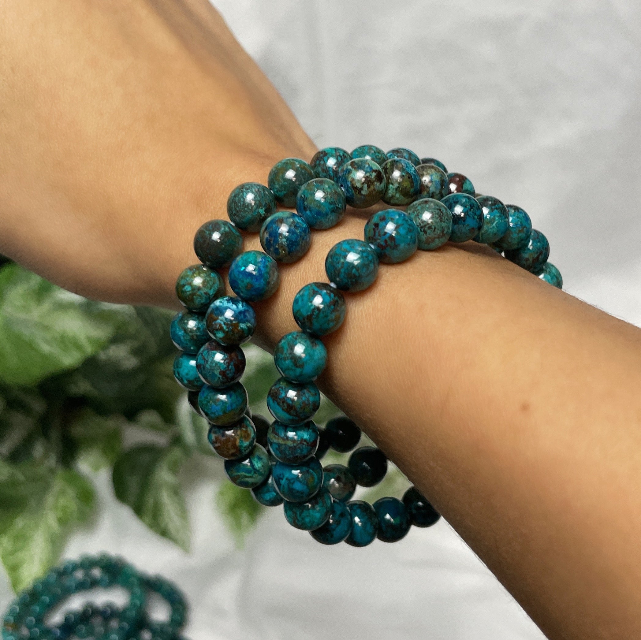 Chrysocolla bracelet hot sale