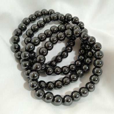 Hematite Round Bead Bracelets