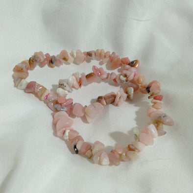 Australian Pink Opal Chip  Bead Bracelets