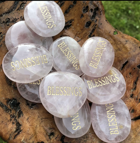 Rose Quartz Carry Stone 'Blessings' Tumblestones