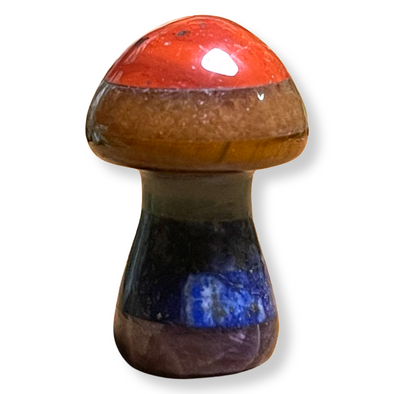 Chakra Mushroom | Carved | Multi-Crystal Slice