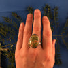 Unakite Ring Sterling Silver 8.5 (R)