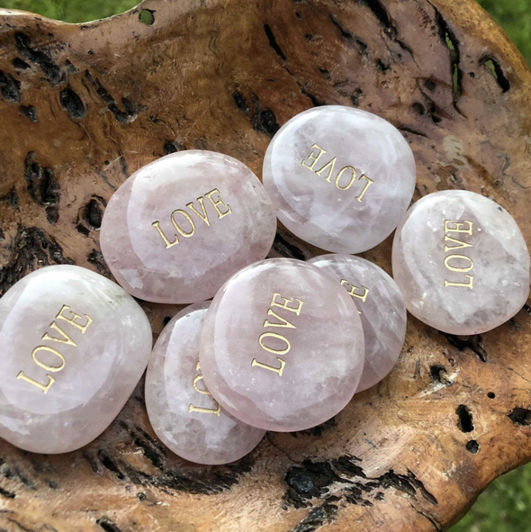 Rose Quartz Carry Stone 'Love' Tumblestones
