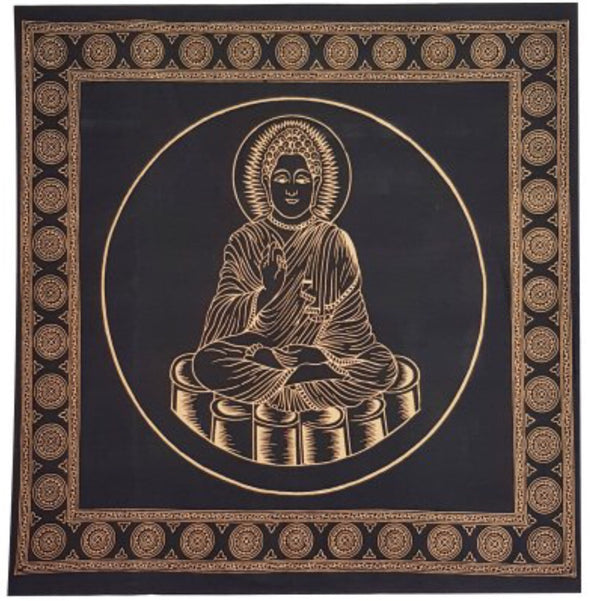 Buddha Altar Cloth Black and Gold
