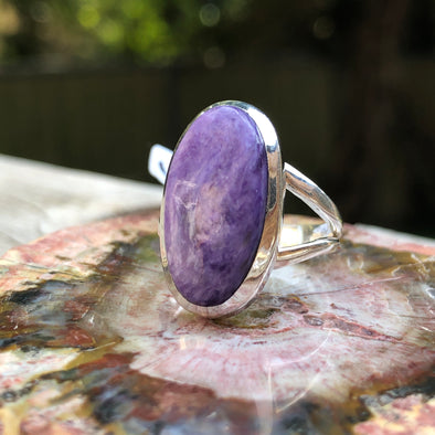 Charoite Sterling Silver Ring 6 (L.5)