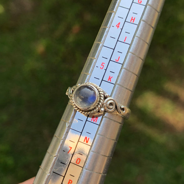 Labradorite Sterling Silver Ring 5.75 (L)