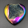 Titanium Aura Druzy Hearts Medium