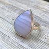 Blue Lace Agate Sterling Silver Ring 10.25 (U.5)