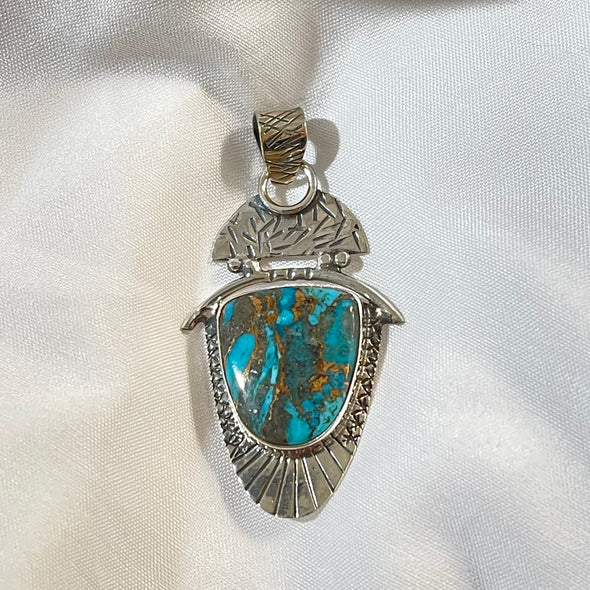 Mohave Turquoise Sterling Silver Pendant