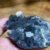 Fluorite Cubic Cluster with Calcite Formation | Raw | Teal Blue
