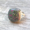 Ruby in Fuchsite Sterling Silver Ring 9.5 (T)
