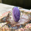 Charoite Sterling Silver Ring 6 (L.5)