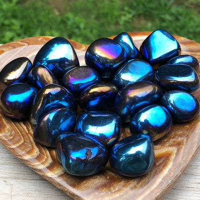 Cobalt Titanium Aura Tumblestones