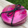 Pink Agate (Dyed) Coasters